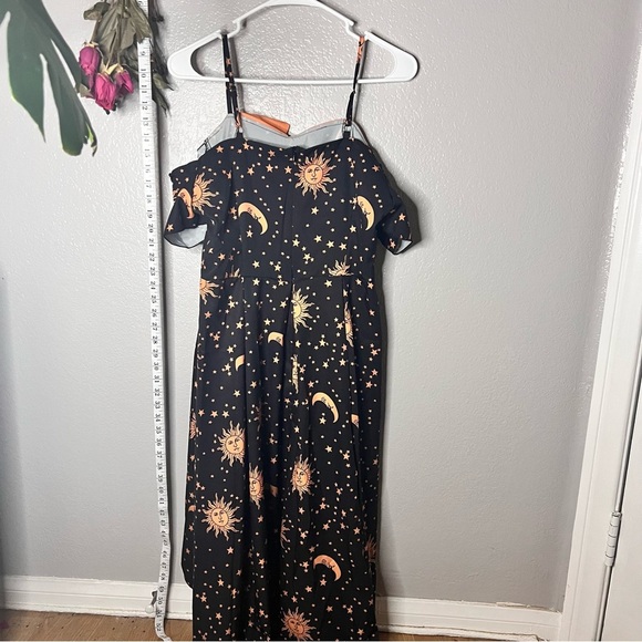 SHEIN Romwe Women's | Pinup Celestial Cold Shoulder Sweet🖤 Dress, med (6), NWOT - Picture 6 of 12